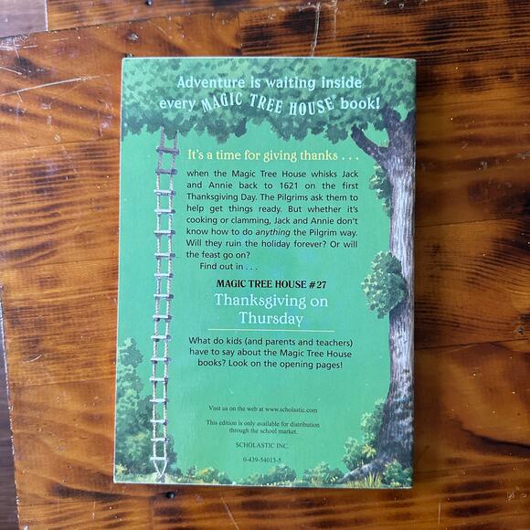 Vintage Y2K The Magic Treehouse #27 Thanksgiving on Thursday Paperback Book - Picture 3 of 4